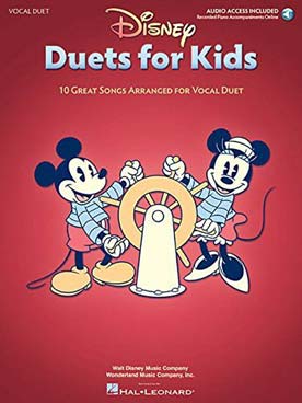 Illustration de DISNEY DUETS FOR KIDS 10 great songs pour 2 voix et piano