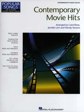 Illustration de CONTEMPORARY MOVIE MUSIC intermediate piano solos