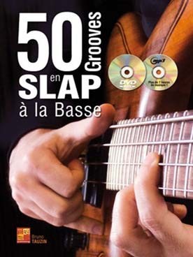Illustration de 50 Grooves en slap à la basse avec CD et DVD