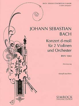 Illustration de Concerto BWV 1043 en ré m pour 2 violons - éd. Simrock