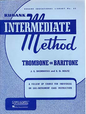 Illustration de Intermediate method for trombone or baritone