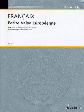 Illustration de Petite valse européenne pour tuba et double quintette à vents réduction piano