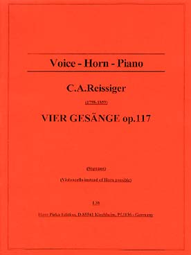 Illustration de 4 Gesänge op. 117 pour cor (ou violoncelle) et voix