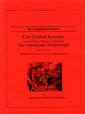 Illustration de Der Wandernde Waldhornist pour cor, voix et piano