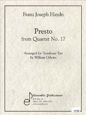 Illustration de Presto du quatuor N° 17