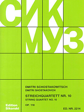 Illustration de Quatuor à cordes N° 10 op. 118 en la b m