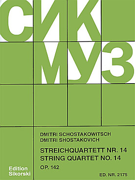 Illustration de Quatuor à cordes N° 14 op. 142 en fa # M