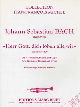 Illustration bach js "herr gott, dich loben alle wir"