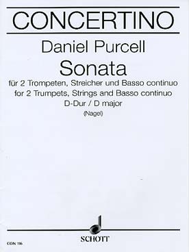 Illustration de Sonata for 2 trumpets, strings and basso continuo (conducteur et parties)