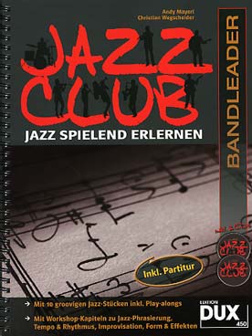 Illustration de JAZZ CLUB BANDLEADER relevés complets chant, piano, guitare, basse et percussion