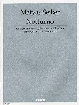 Illustration de Notturno for horn and strings (piano reduction)   
