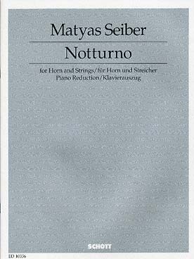 Illustration de Notturno for horn and strings (piano reduction)