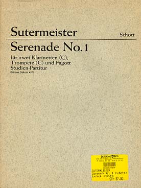 Illustration de Sérénade N° 1 pour 2 clarinettes, trompette et basson - Conducteur et parties