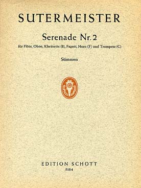 Illustration de Sérénade N° 2 pour flûte, hautbois, clarinette, basson, cor et trompette - Conducteur et parties