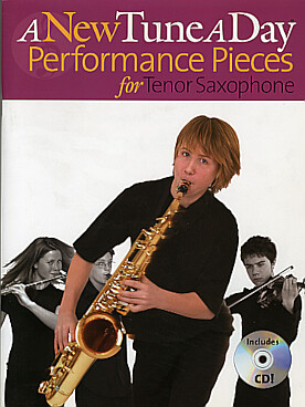 Illustration de A NEW TUNE A DAY PERFORMANCE PIECES for tenor saxophone