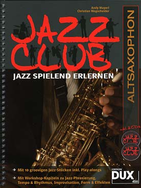 Illustration jazz club altsaxophone