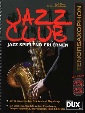 Illustration jazz club tenorsaxophone