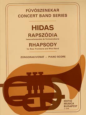 Illustration de Rhapsody pour trombone basse et ensemble à vents, réd. piano