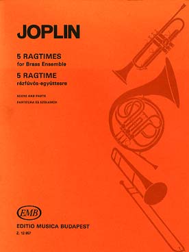 Illustration de 5 Ragtimes pour 2 trompettes, 3 trombones et un tuba (conducteur et parties)