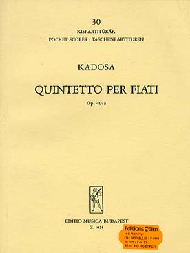 Illustration de Quintetto per fiati op. 49/a pour flûte hautbois, clarinette, cor et basson