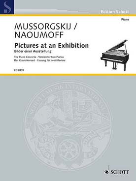 Illustration de Tableaux d'une exposition pour piano et orchestre, réd. 2 pianos