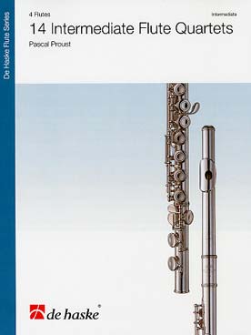 Illustration de 14 Intermediate flute quartets pour jeunes flûtistes ayant 4 à 5 ans de pratique instrumentale