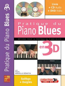 Illustration de Pratique du piano blues en 3D (CD et DVD)