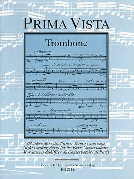 Illustration de PRIMA VISTA TROMBONE : morceaux à déchiffrer du Consertoire de Paris   