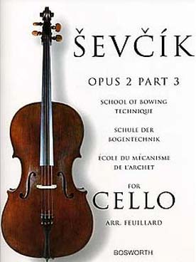 Illustration sevcik op. 2 ecole archet vol. 3 cello