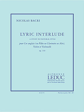 Illustration de Lyric interlude op. 110 b pour cor anglais ou flûte ou clarinette ou alto et violon et violoncelle