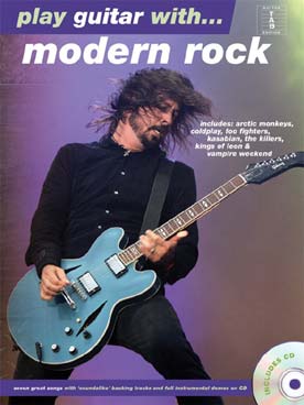Illustration play guitar with modern rock avec cd