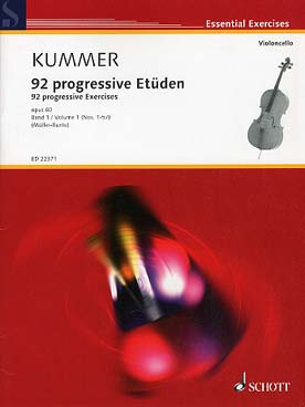 Illustration de 92 Études progressives op. 60 avec accompagnement d'un second violoncelle - Vol. 1 : 57 études