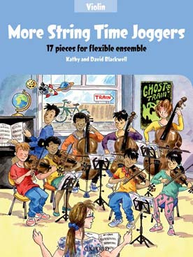 Illustration de More string time joggers : 17 pièces pour ensemble flexible de cordes avec piano - Partie de violon