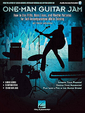 Illustration de ONE-MAN GUITAR JAM : How to Use Riffs, bass lines, and rhythm patterns