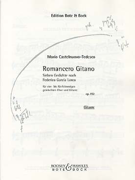 Illustration de Romancero gitano pour guitare et chœur mixte à 4 voix - Partie guitare