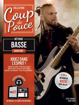 Illustration de COUP DE POUCE BASSE : méthode débutant - Vol. 1 avec support audio (édition 2017)