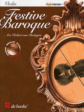 Illustration festive baroque violon