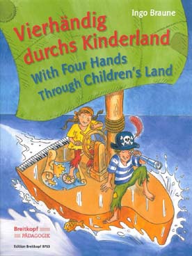 Illustration de With four hands through children's land, 20 chansons pour enfants