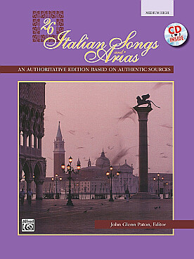 Illustration de 26 ITALIAN SONGS AND ARIAS - Voix moyenne et haute avec CD