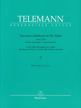 Illustration de Nouveaux quatuors en 6 suites pour flûte violon, violoncelle (ou viole de gambe) et piano - Vol. 2