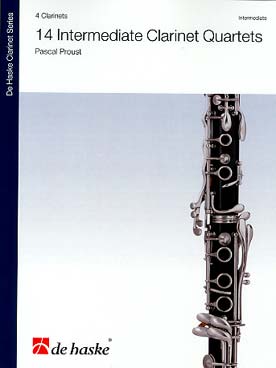 Illustration de 14 Intermediate clarinette quartets