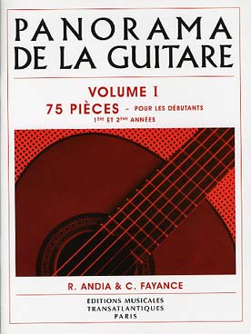 Illustration de PANORAMA de la GUITARE par Andia/Fayance - Vol. 1 : 75 pièces pour débutants 1-2 avec CD