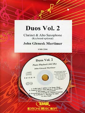 Illustration de DUOS : thèmes célèbres, tr. Mortimer pour clarinette, saxophone et piano + CD play-along - Vol. 2