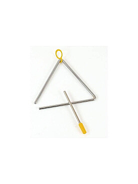 Illustration de Triangle 16 cm en acier avec battant