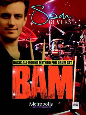 Illustration de B.A.M. (Basic all-round method for drum set) - Vol. 1 (easy to moderate)