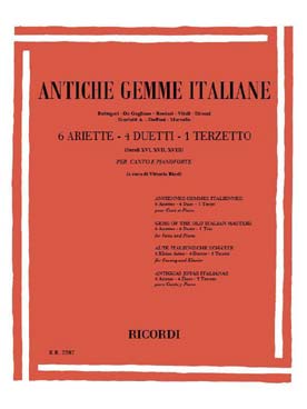 Illustration de ANTICHE GEMME ITALIANE : 6 Ariette, 4 Duetti, 1 Terzetto pour voix et piano