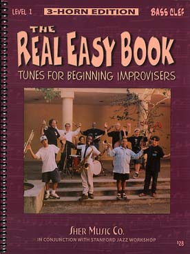 Illustration de The REAL EASY BOOK (Third Edition) - Vol. 1 : tunes for beginning improvisers en clé de fa