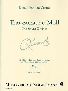 Illustration de Triosonate en ut m pour flûte, hautbois et basse continue