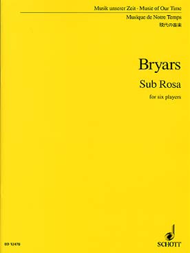 Illustration de Sub Rosa pour flûte à bec, clarinette, vibraphone, piano, violon et contrebasse
