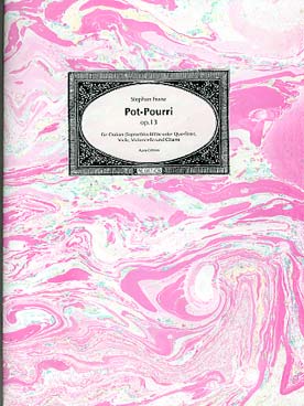 Illustration de Pot-pourri op. 13 pour csakan (flûte à bec soprano), alto, violoncelle et guitare